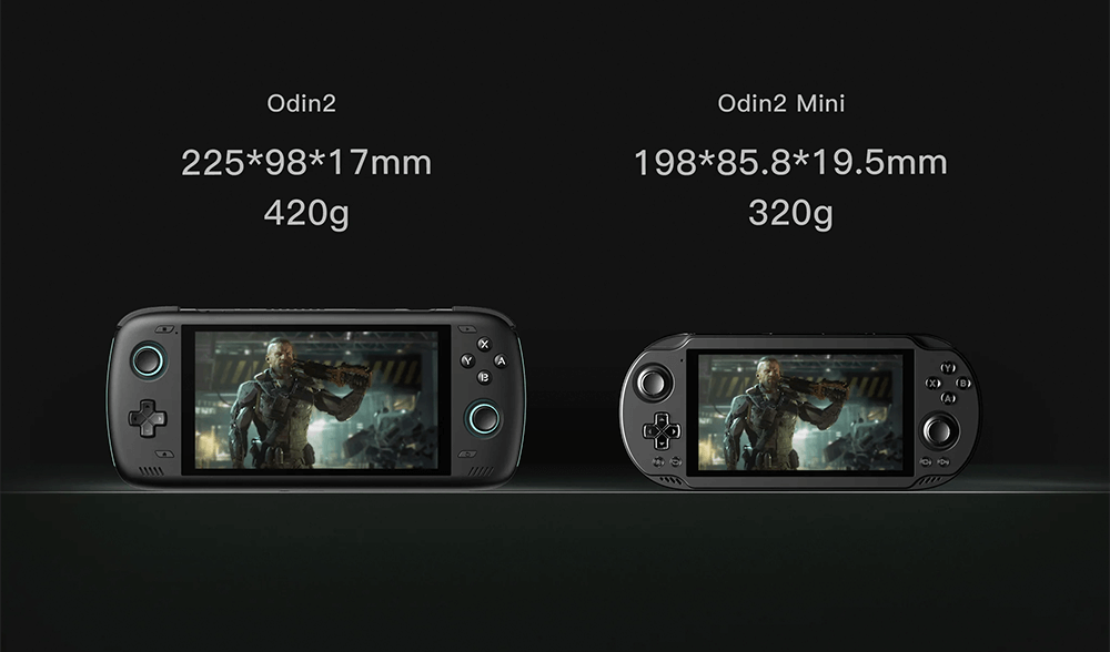 AYN Odin 2 Mini size comparison